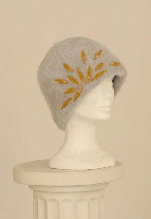 Bonnet en laine angora