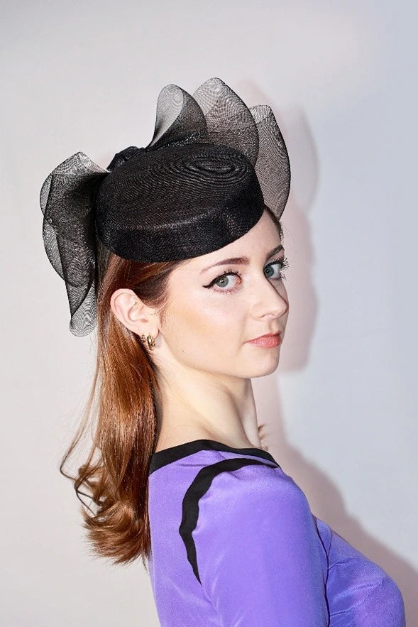 Bibi tambourin en sisal noir