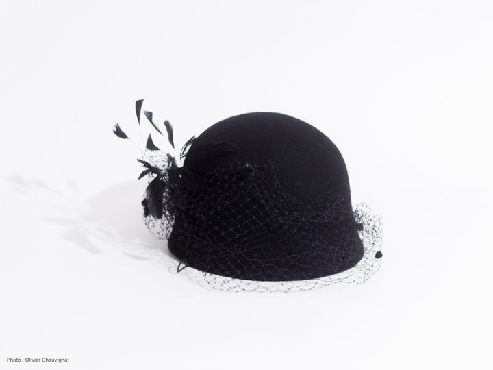 GRETA chapeau cloche noire