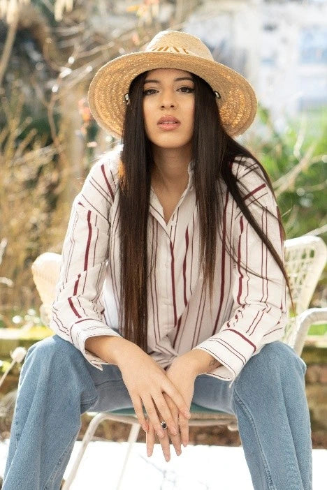 Chapeau Fedora femme en raphia
