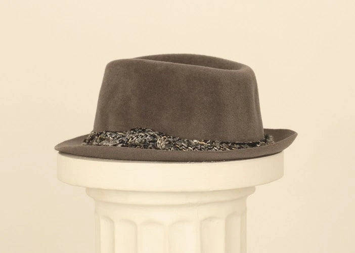 Trilby en feutre gris
