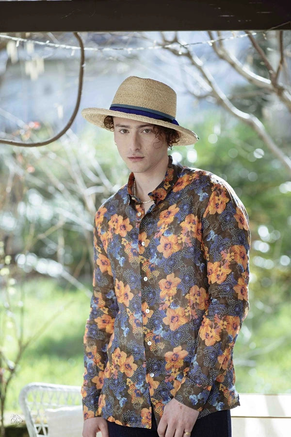 Chapeau Fedora en raphia Sasha pour Homme