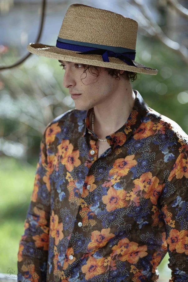 Chapeau Fedora en raphia Sasha pour Homme