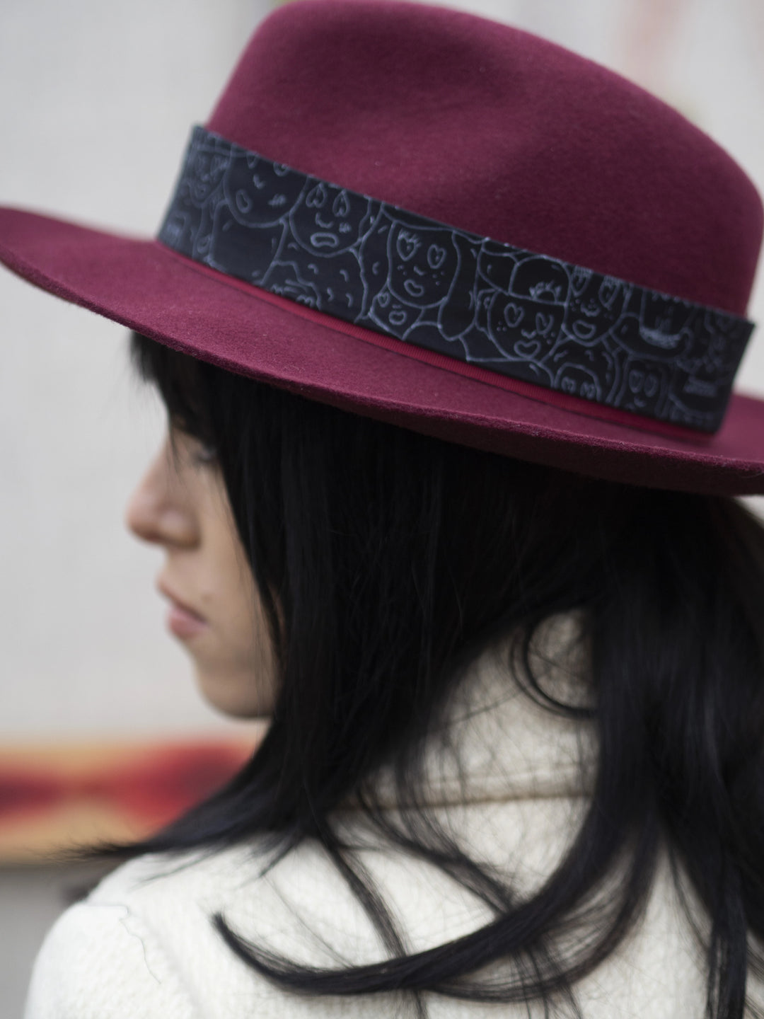 Chapeau grafity forme trilby