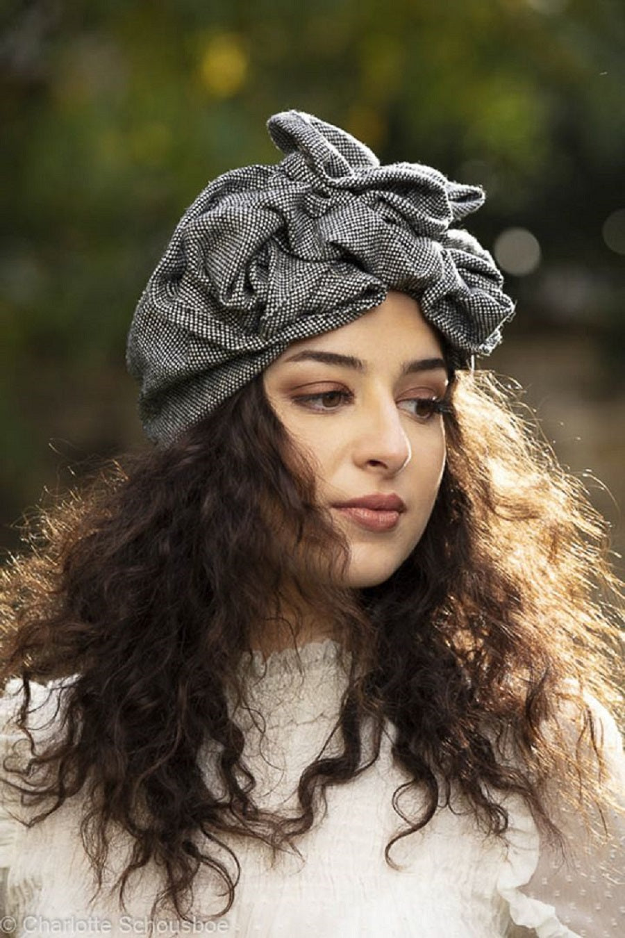 ARLETTY tweed turban